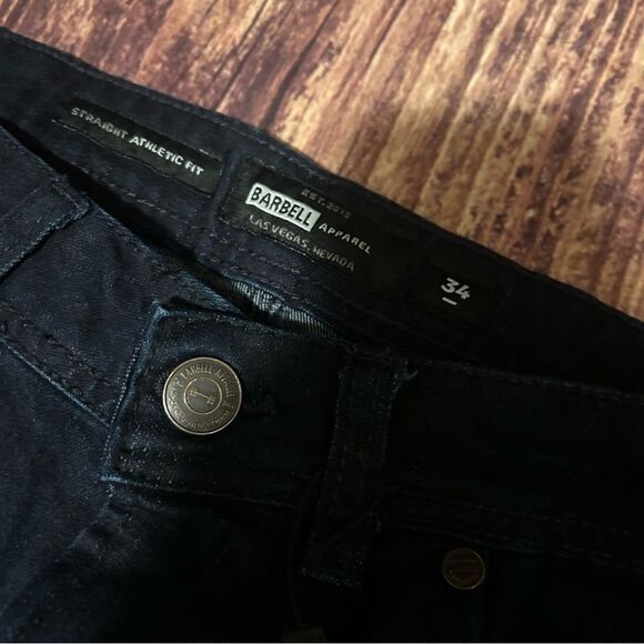 Men’s Barbell Apparel Straight Athletic Fit 2.0 Dark Rinse Size 34 x 32 - Picture 3 of 6